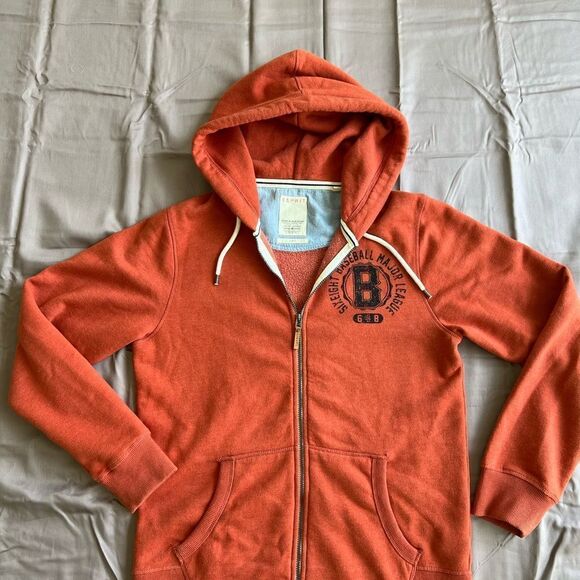 Esprit Zip-Up Hoodie 'Jacket TRAYNE' in Orange Size XL men - Picture 4 of 16
